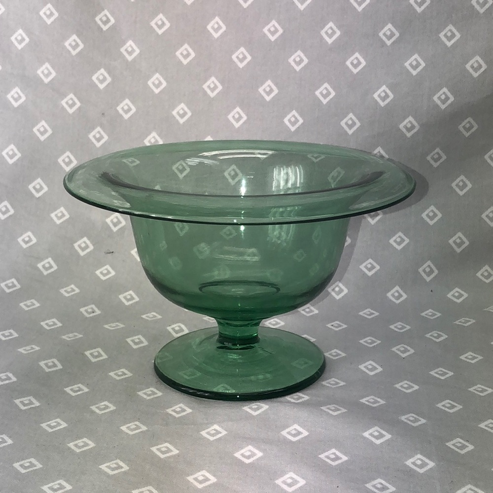 Green Pedestal Dish